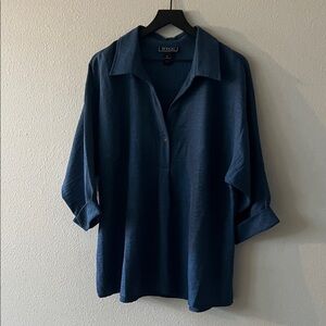 NYCC Deep Blue Casual Shirt 3/4 sleeve